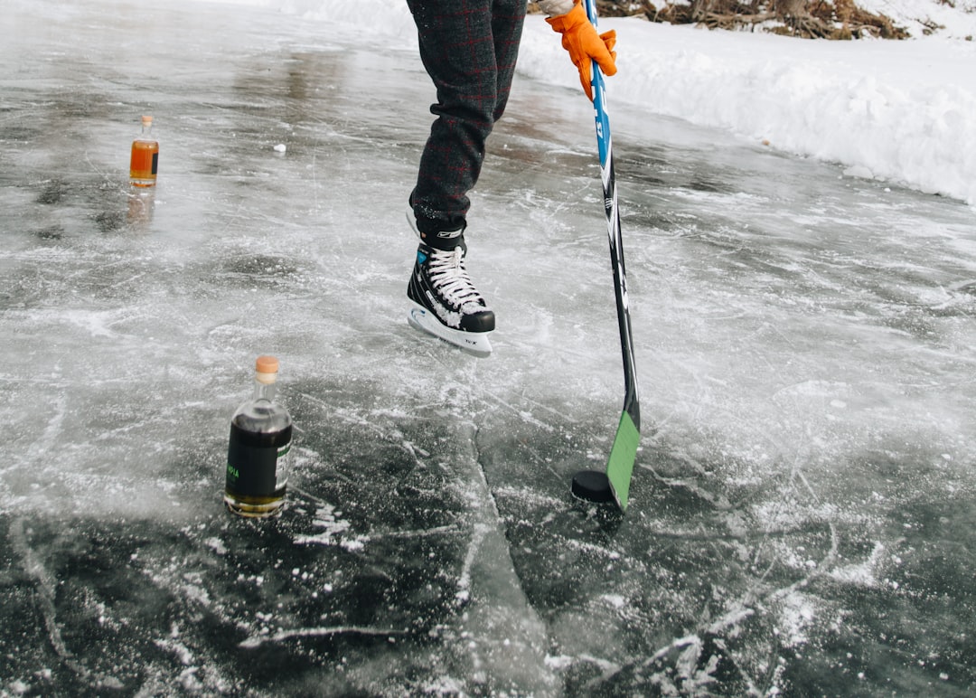 Action de hockey sur glace